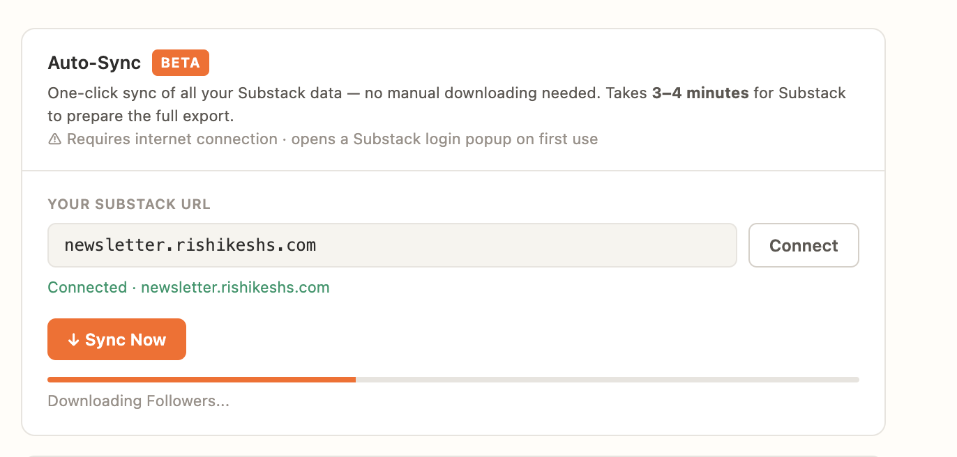 Auto Sync with progress